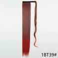 thumbnail image 1 of LISI GIRL 85cm Synthetic Long Straight Ponytail Hair Clip In Hair Extensions Blonde Brown Wrap Around Pony Hairpiece For Women, 1 of 10
