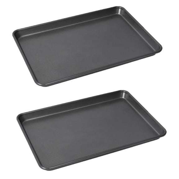 LISI 15" x 10" Jelly Roll Pans (2 Pack), Nonstick Carbon Steel Baking Sheets for Cookies, Pastries, Brownies & Roasting, Heavy-Duty Bakeware Set