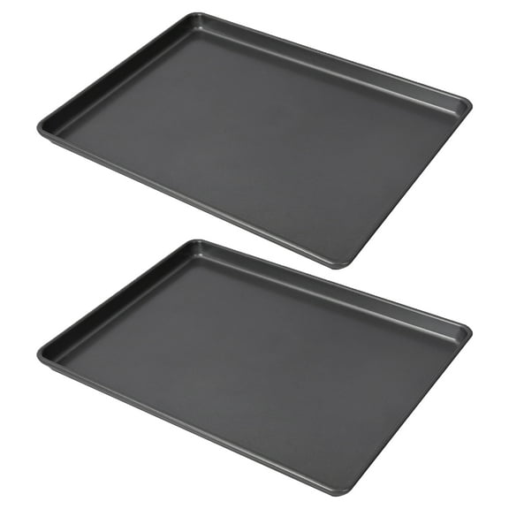 LISI 16" x 12" Half Sheet Pans (2 Pack), Heavy-Duty Nonstick Carbon Steel Baking Sheets for Oven