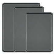 LISI 3-Piece Nonstick Baking Sheet Set   16x12, 15x10, 13x9 Carbon Steel Cookie Sheets, Baking Trays for Oven, Heavy-Duty Bakeware Set for Home Kitchen