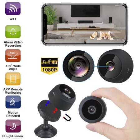 LISM 1080P Wireless Mini Camera with Motion Detection Night Vision Remote Control Compatible with IOS/Android Security Video Recorder