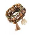 thumbnail image 1 of LISM Cute Wood Bead Bohemia Elastic Charms Bracelets & Bangles Wooden Beads Bracelet Multilayers Pulseras Women, 1 of 4