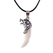 LISM New Man Wolf Tooth Necklace Titanium Steel Domineering Pendant Jewelry Fangtooth Amulet Pendant Necklace