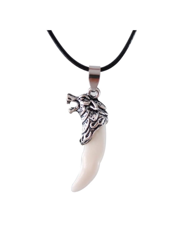 New Man Wolf Tooth Necklace Titanium Steel Domineering Pendant Jewelry Fangtooth Amulet Pendant Necklace