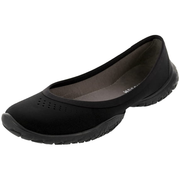 LISSOM Women's Flyte Black Soles Slip-On Shoes - Lightweight & Flexible - 8mm Heel Toe Drop, Removable Insoles - Size 8
