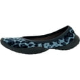 thumbnail image 1 of LISSOM Women's Flyte Blue Leopard Printed Slip-On Comfort Ballet Flats for Women - Lightweight, Stretchy, Flexible & Washable Shoes - 8mm Heel Toe Drop - Size 7, 1 of 8