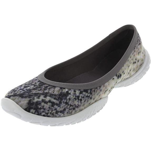LISSOM Women's Flyte Grey Python Printed Slip-On Shoes - Lightweight & Flexible - 8mm Heel Toe Drop, Removable Insoles - Size 7