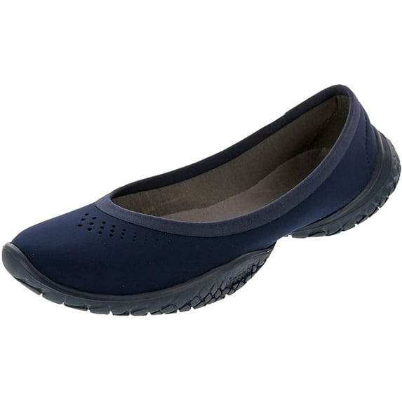 LISSOM Women's Flyte Navy Slip-On Shoes - Lightweight & Flexible - 8mm Heel Toe Drop, Removable Insoles - Size 9.5