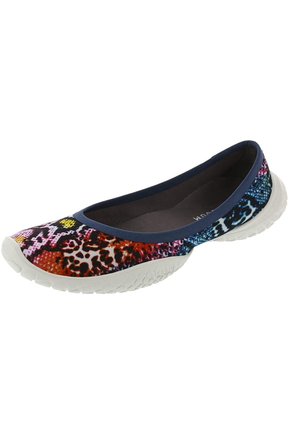 Women's Flyte Rainbow Python Printed Slip-On Shoes - Lightweight & Flexible - 8mm Heel Toe Drop, Removable Insoles - Size 7.5