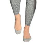 LISSOM Womens Low Rise Bamboo Liner Socks - Extra-Absorbent - 2 Pairs, Gray - Large, US Size 10-12