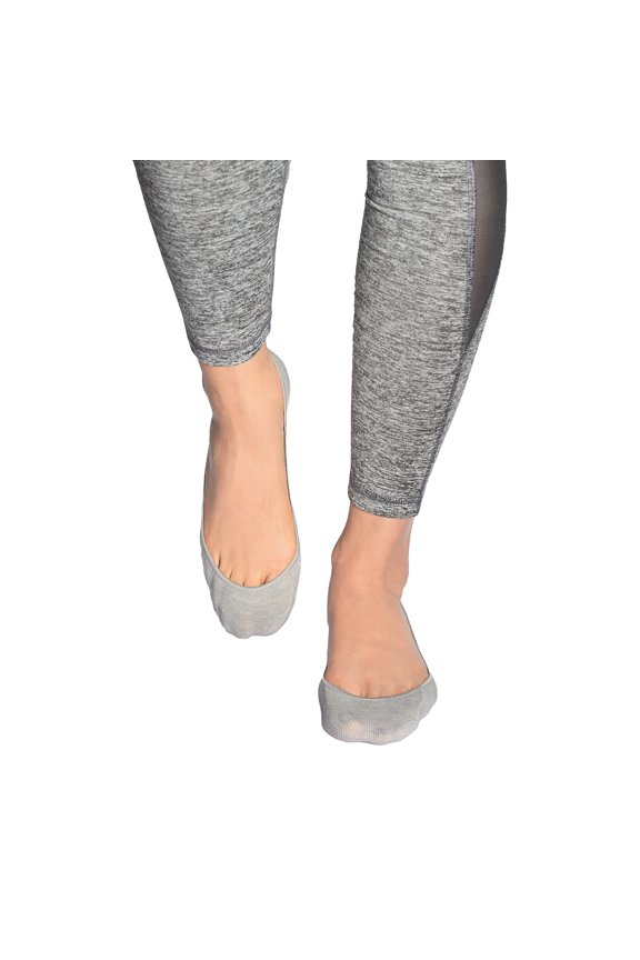 Women's Low Rise Bamboo Liner Socks - Extra-Absorbent - 2 Pairs, Gray