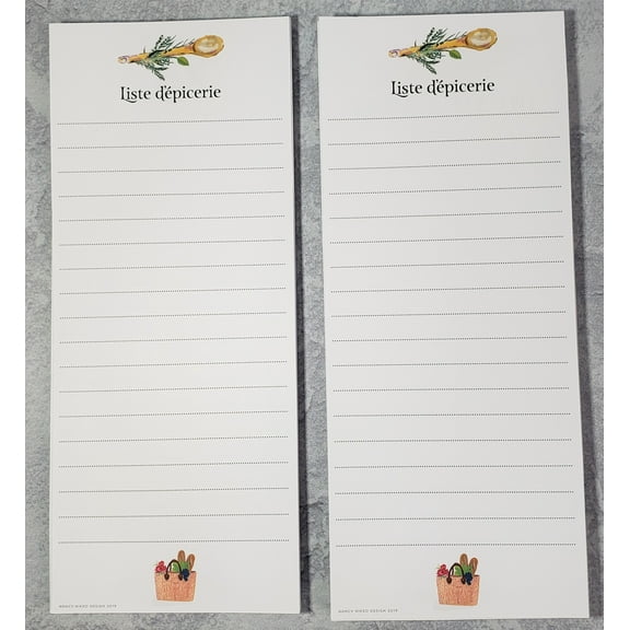 LISTE DEPICERIE Notepads - Set of 2