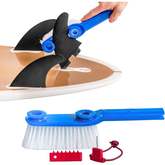 LISTEN The Clean Fin Surf Brush Fin Tool Blue
