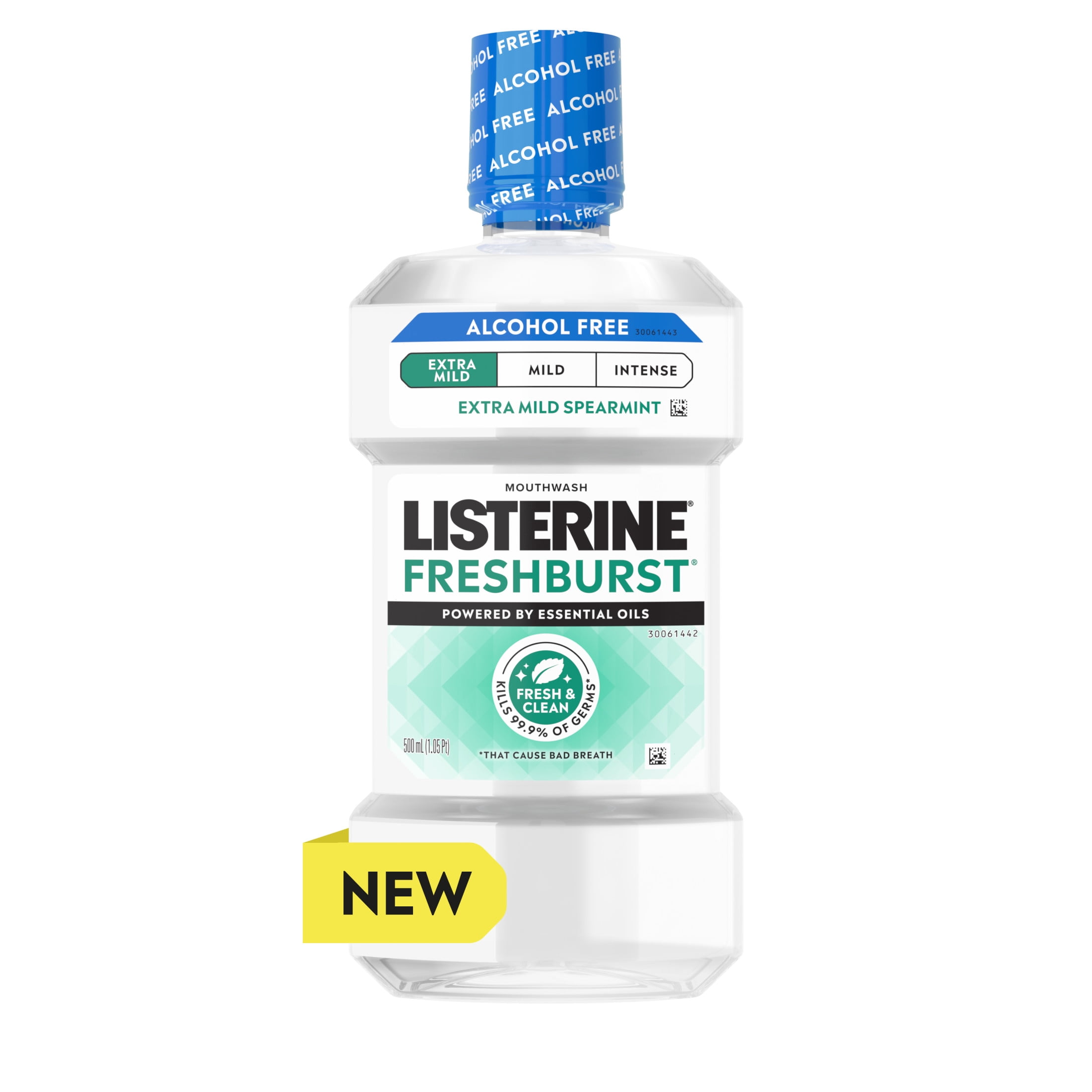 Listerine Freshburst Alcohol-Free Extra Mild Mouthwash, Mint, 500ml