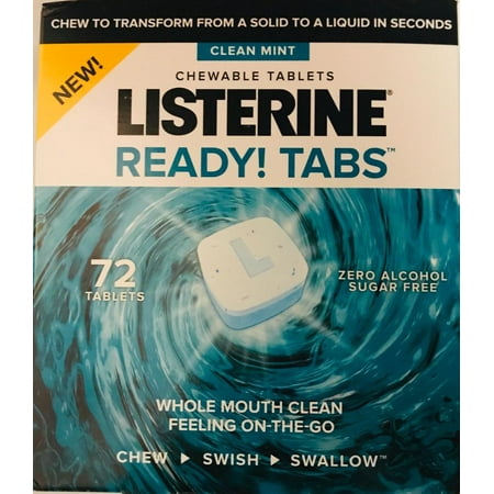 LISTERINE® READY! TABS™ Mint Chewable Tablets 9 8 count packs