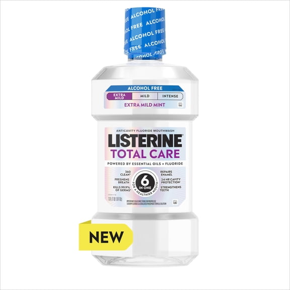 Listerine Total Care Extra Mild Alcohol Free Anticavity Mouthwash 1L