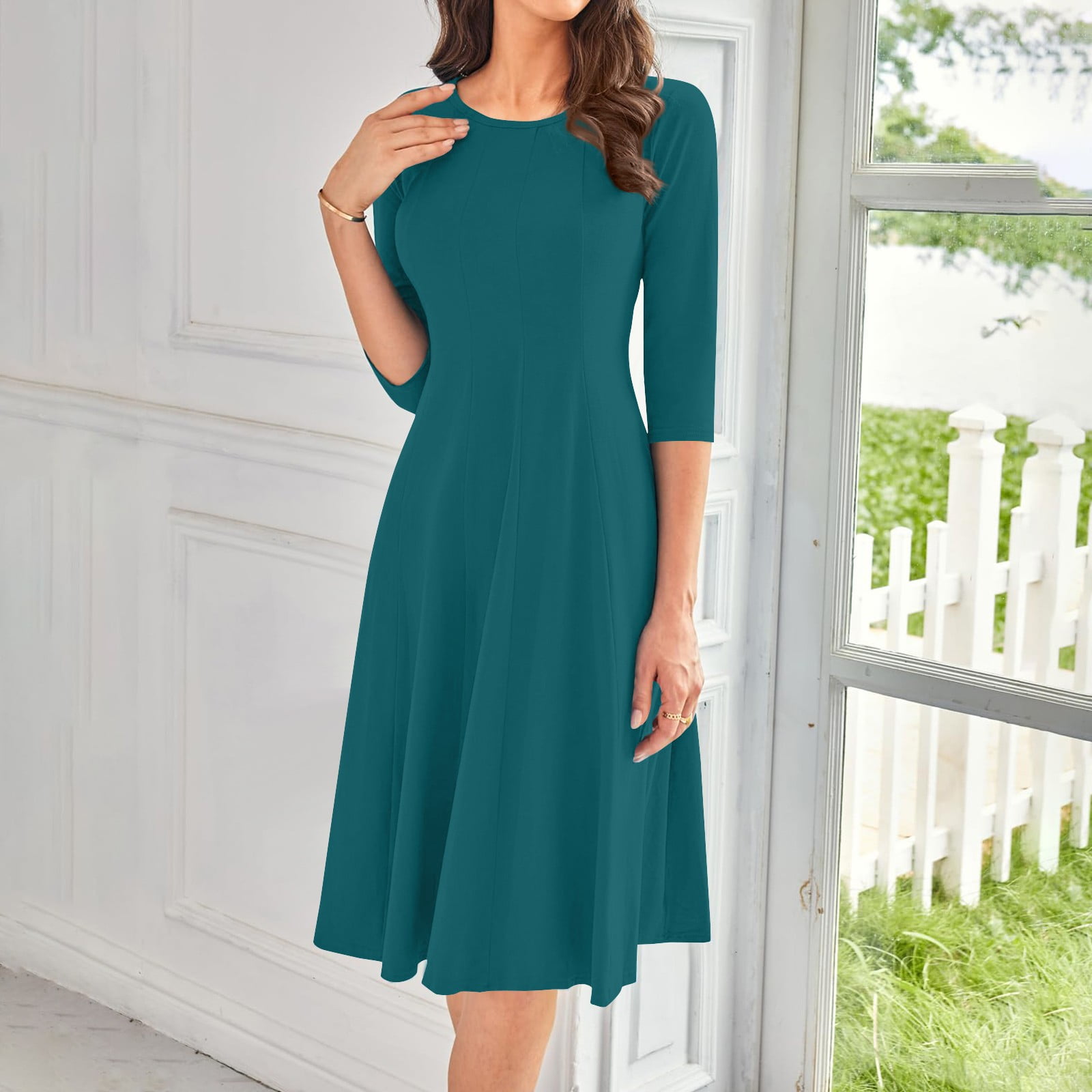 floral cut out dress Orange Waist Midi – AX Paris Flycurvy Plus Size Mother Waist Size:53 - 63 cm silhouette: Body-Con