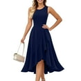 thumbnail image 1 of LISTHA Cocktail Dresses for Wedding Guest Ruffle Mermaid Sundress Casual 2025 Ruffle Mermaid Dresses Dark Blue L, 1 of 4