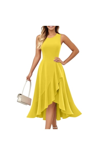 open lace back dress Yellow One Shoulder Cut Out Mini Dress Small