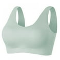 thumbnail image 1 of LISTHA Seamless Mastectomy Bra Post surgery Bra with Pockets for Breast prosthesis Breast form Bralette Daily Bra Green XL, 1 of 2