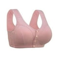 thumbnail image 1 of LISTHA Daisy Bras for Older Women, Daisy Bra, Daisy Bra for Seniors Front Closure, Comfortable No Wire Convenient Buckle Bra Pink 38, 1 of 3