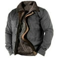 thumbnail image 1 of LISTHA Men's Aztec Western Jackets Cowboy Winter Warm Sherpa Fleece Coats Retro Ethnic Vintage Casual Long Sleeve Jacket Dark Gray L, 1 of 3