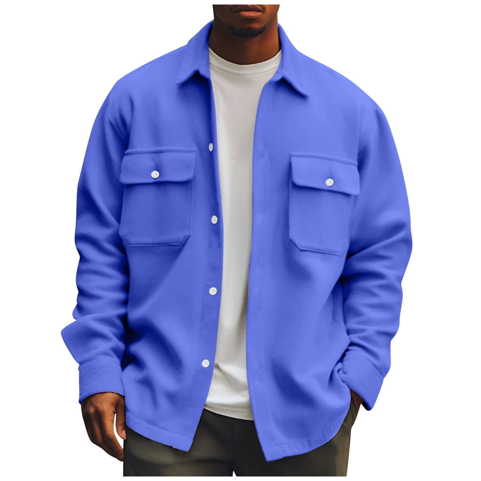 LISTHA Men's Casual Flap Pocket Button Front Long Sleeve Jackets LISTHA Men's Casual Flap Pocket Button Front Long Sleeve Jackets