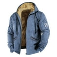 thumbnail image 1 of LISTHA Men's Jackets Casual Stylish Cargo Jacket Fleece Lined Sherpa Winter Warm Coats Jacket Blue L, 1 of 3