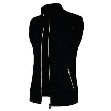 LISTHA Men's Lightweight Knit Vest Fall Winter Sleeveless Jacket Casual Outdoor Work Travel Golf Running Vests Black L