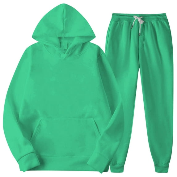 LISTHA Men's Tracksuits Casual Sweatsuits 2 Piece Tracksuit Autumn Jogger Outfits Long Sleeve Hoodie and Sweatpant Set Mint Green 3XL