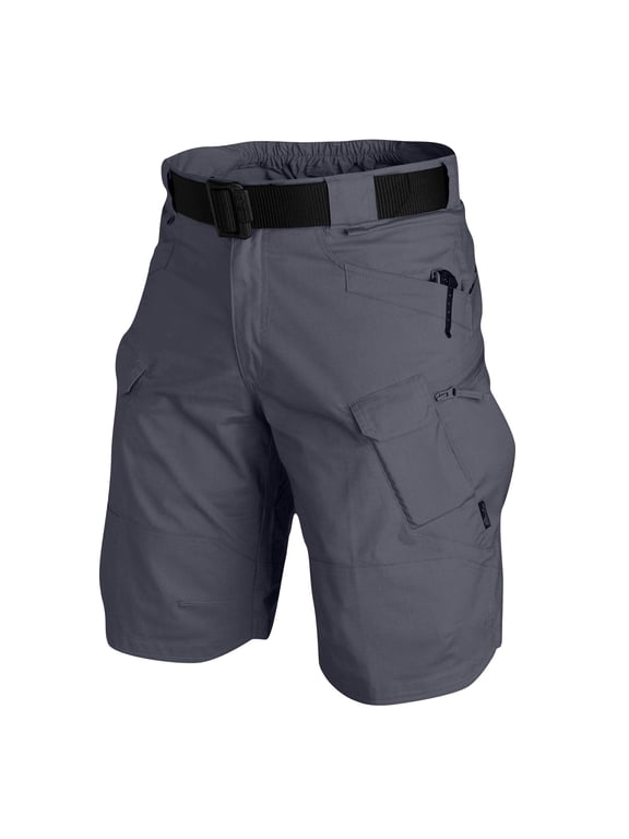 Mens Tactical Shorts 11" Waterproof Hiking Fishing Breathable Quick Dry Cargo Short Shorts Regular Gray 2XL