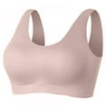 thumbnail image 1 of LISTHA Seamless Mastectomy Bra Post surgery Bra with Pockets for Breast prosthesis Breast form Bralette Daily Bra Pink 2XL, 1 of 2