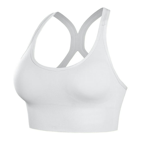 LISTHA Sports Bra High Impact Adjustable Criss Cross Back, Full Support for Large Bust No Bounce White XL