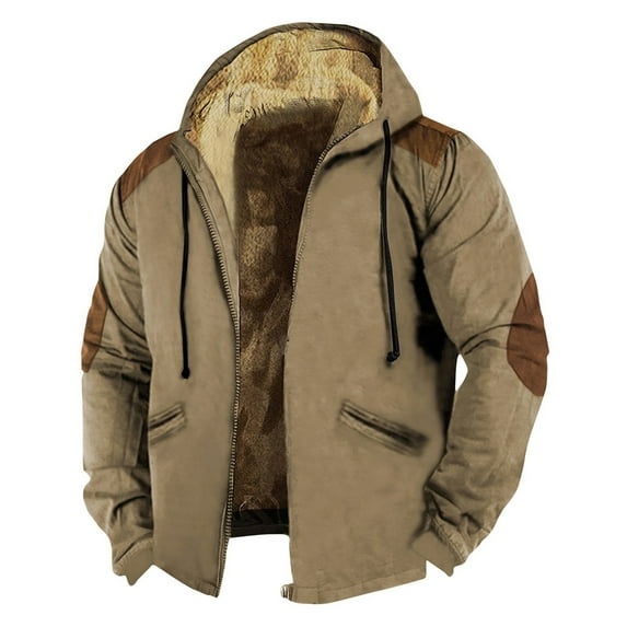 LISTHA Mens Winter Heavyweight Fleece Sherpa Lined Warm Sweatshirt Big And Tall Zip Up Hoodie Jackets Army Green 7XL