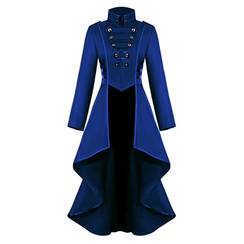 LISTHA Women Long Victorian Coat Uniform Gothic Tailcoat