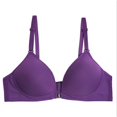 thumbnail image 1 of LISTHA Women's Racerback Front Closure Bra Plus Size Full Coverage Underwire Bras Purple 34AB, 1 of 3