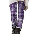 thumbnail image 1 of LISTHA Womens Christmas Leggings Plus Size Tummy Control Holiday Snowflake Tights Xmas Ugly Christmas High Waisted Pants Purple XL, 1 of 5