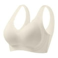 thumbnail image 1 of LISTHA Womens Wireless Push-Up Bra Ladies Lifting Wide Strap Seamless Bra Comfortable Full Coverage Shaping Sports Bras Champagne XL, 1 of 4