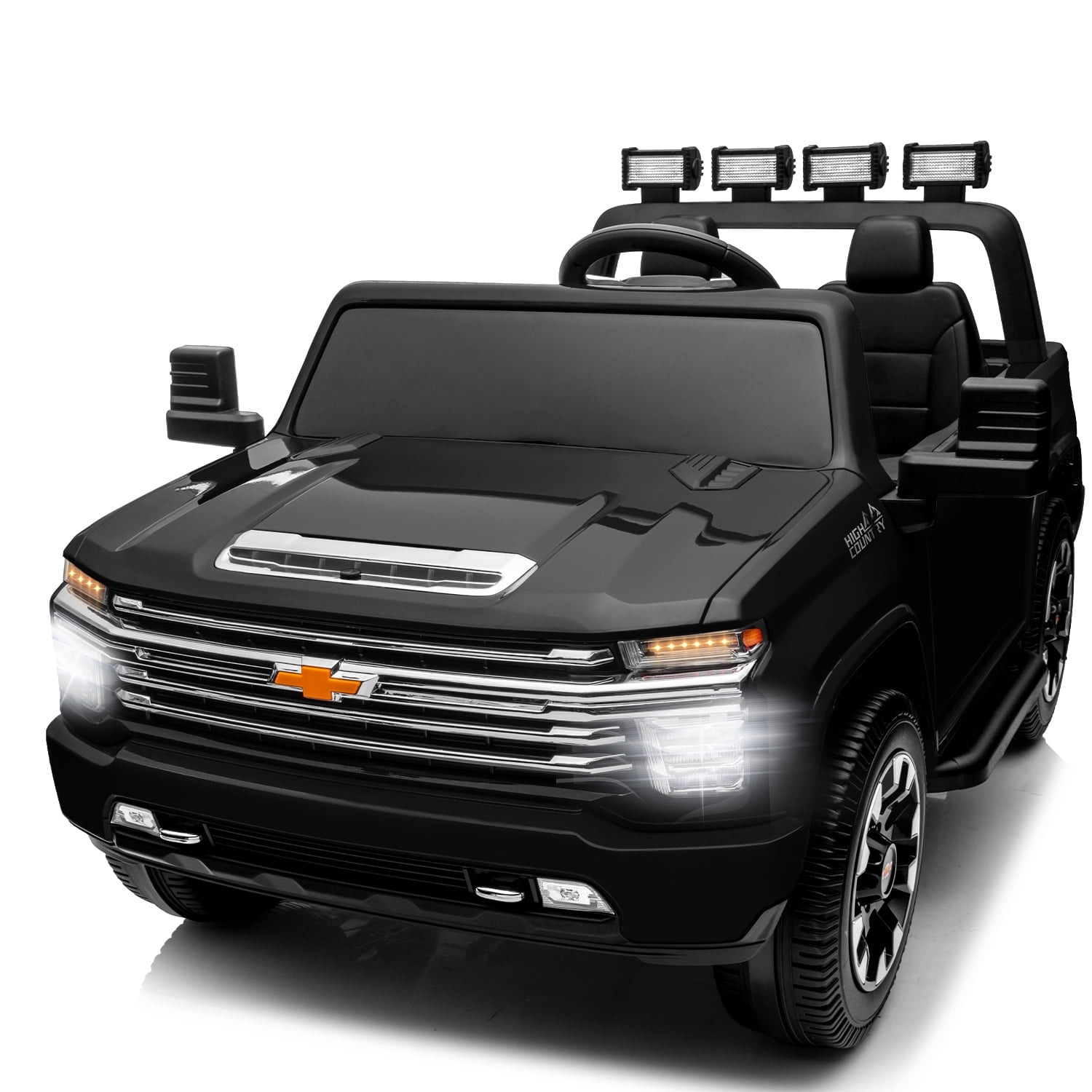 LISUEYNE 24 V Ride on Car, Licensed Silverado HD 2 Seater Electric Car