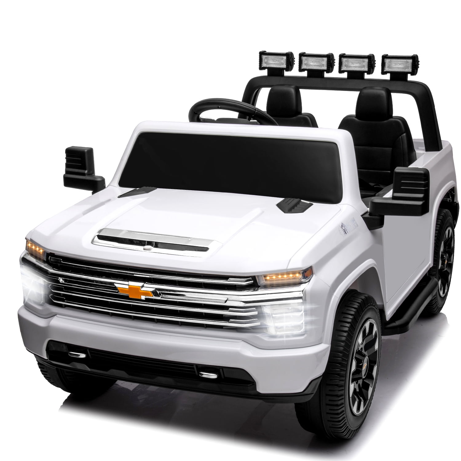 LISUEYNE 24V Ride on Car, Licensed Silverado HD 2 Seater Electric Car ...