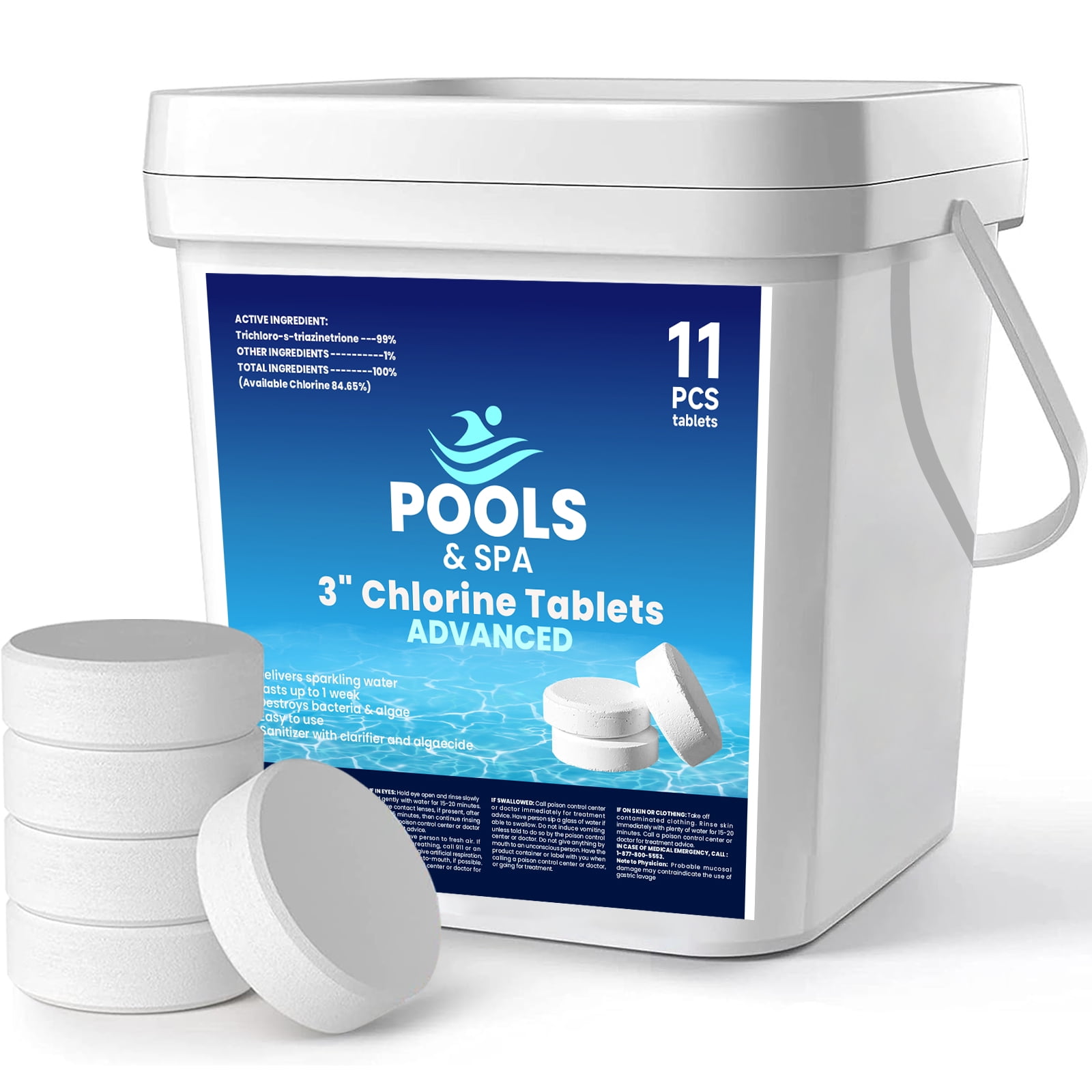 LISUEYNE 3 Inch Swimming Pool Chlorine Tablets,ProGrade Pool Sanitizer