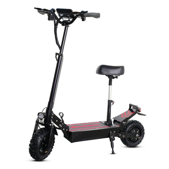 LISUEYNE Electric Scooter for Adults,2500W Motor Adults Folding Electric Scooter with Seat,Up to 38 MPH & 20-30 Miles,52V/18AH,11'' Vacuum Off-Road Tire,Hydraulic Disc Braking,Adjustable Height