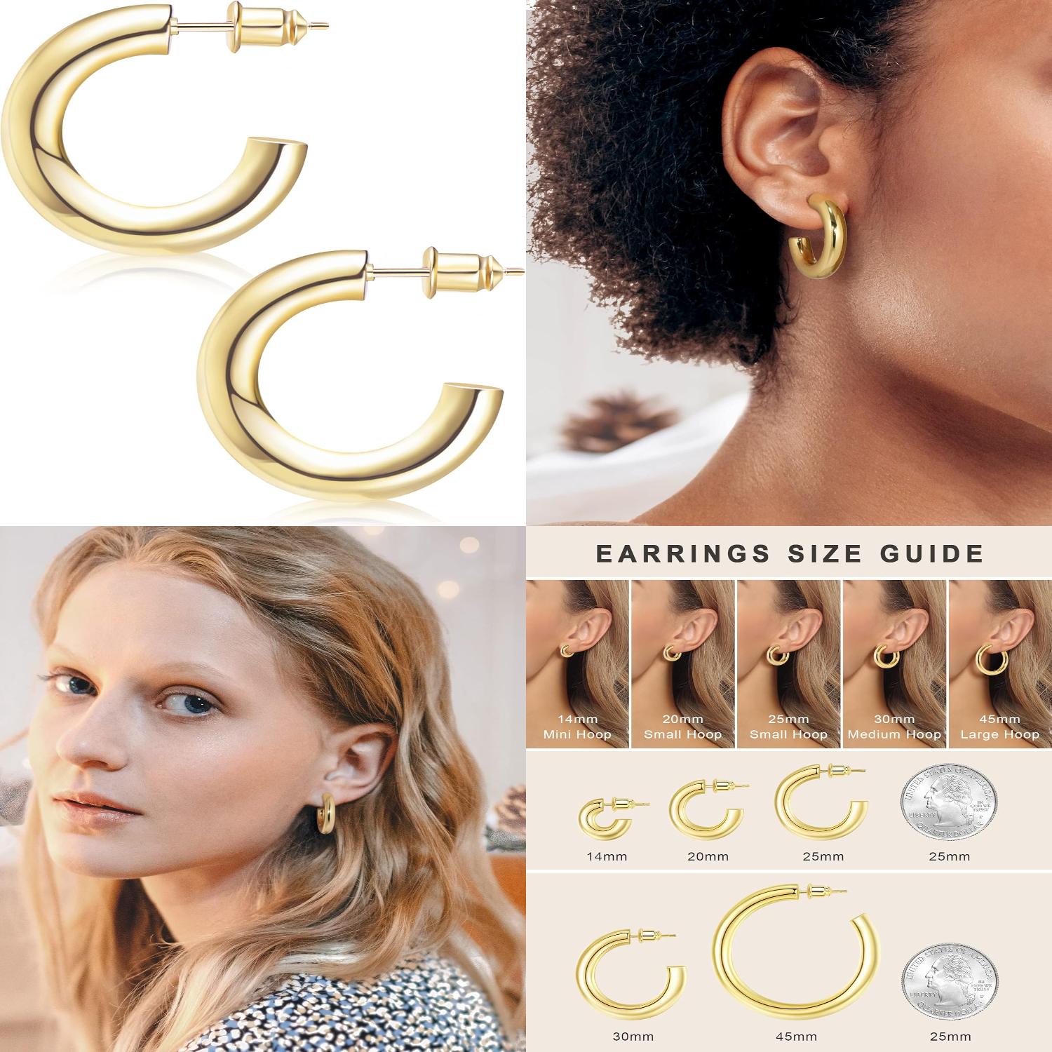 Gold hoop earrings accessorize deals