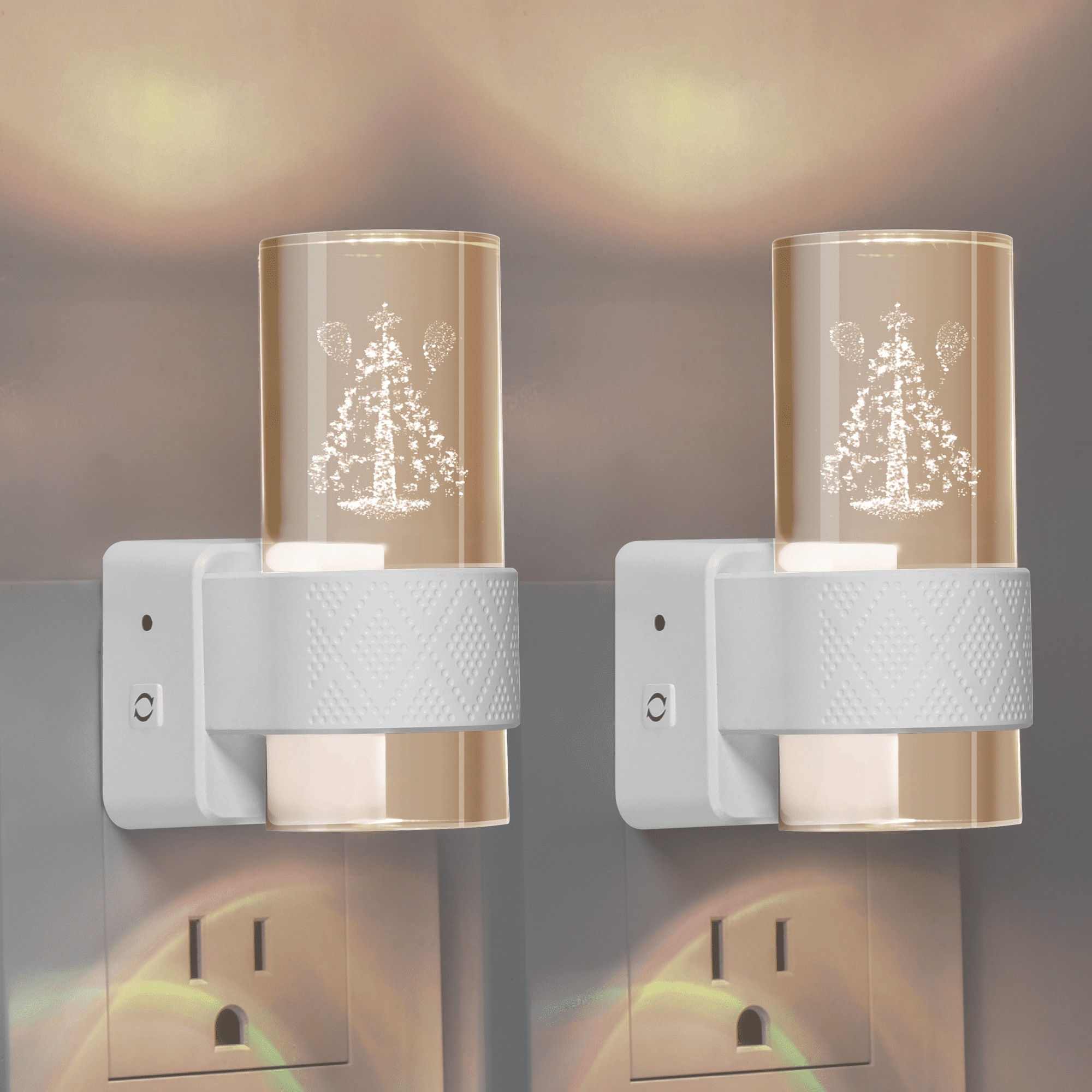 Christmas Tree Sensor LISUNAR RGB Night Light,Colorful Christmas Tree Plug in Night Light ...