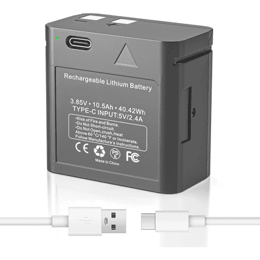 Replacement for LIT-10 Rechargeable Battery for Cellular Trail Cameras Link-Micro, Cell-Link 10, Link-Micro-S-LTE, LM2 Hunting Cameras Battery with Type-C Cable