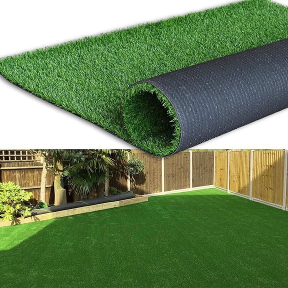 LITA 18mm Green Artificial Grass,11x83ft Indoor Outdoor Garden Synthetic Grass, Rubber Backed with Drainage Holes