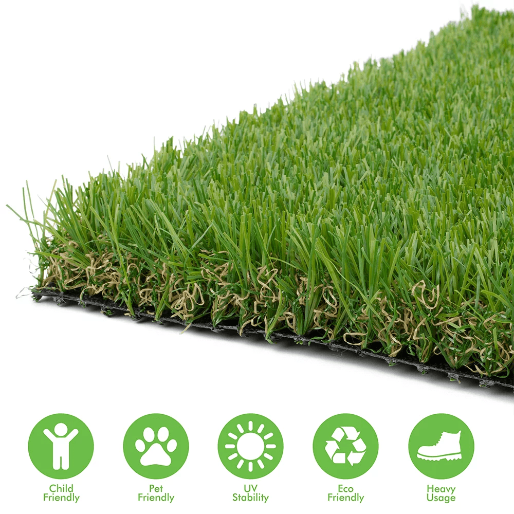 Realistic Thick Artificial Grass Turf -Indoor Outdoor Garden Lawn Landscape Synthetic Grass Mat - Thick Fake Grass Rug 11FTX25FT