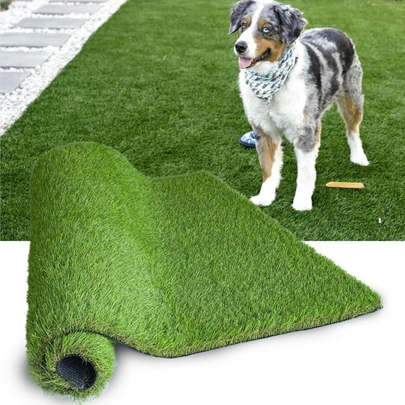 LITA Extra Thick Artificial Grass Turf 8' x 40' Indoor Outdoor Realistic Fake Grass, Green