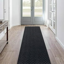 LITA Gray Non-Slip Runner Rug 2' x 6' Indoor Doormat for Hallway Entry Garage Patio