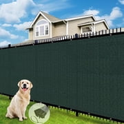LITA Green Privacy Fence Screen 4 x 50 ft Outdoor Shade Mesh Cloth for Garden Backyard with Straps
